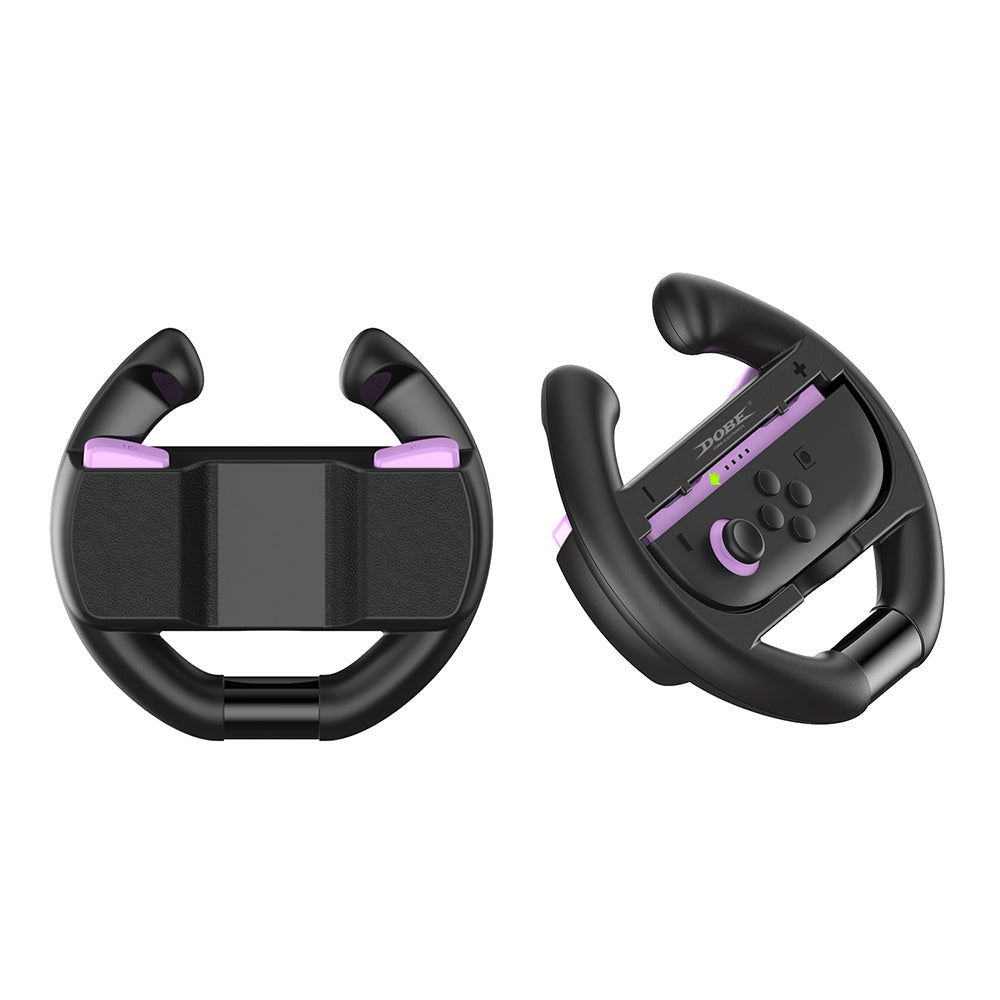 Dobe Controller Steering Wheel for Nintendo Switch 2 Joy-Pad (Black) (Orange/Blue, Purple/Green) TNS-3195S