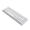 Ajazz AK680 Max RGB Tri-Mode 68-Keys Aluminum Positioning Plate Gasket-Mounted South Facing (1K Wireless + 8K Wired) Polling Rate Hot Swappable Mechanical Keyboard (White) (Magnetic Grain Hifi Switch)