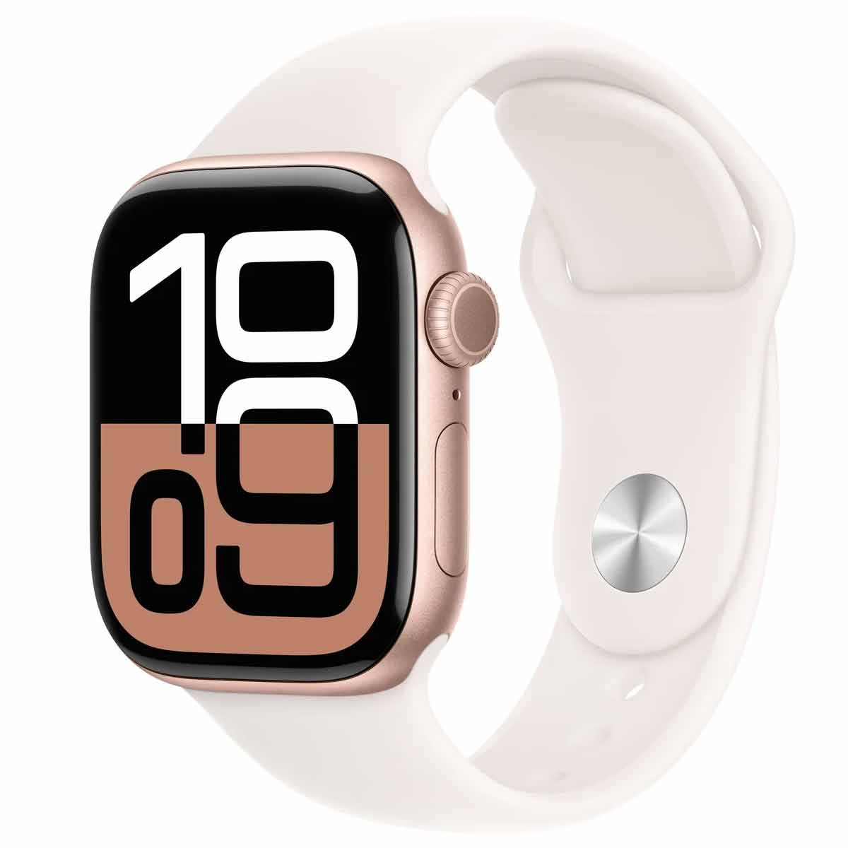 Apple Watch Series 10 GPS 42mm Aluminum Case with Light Blush Sport Band  M/L (Rose Gold) (MWWJ3ZP/A)
