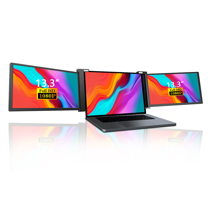 S13 13" FHD (1920x1080) IPS HDR Portable Dual Screen Monitor for Notebook Laptop + Sleeve