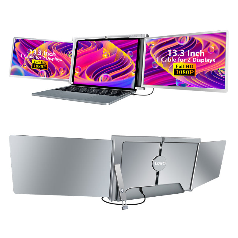 S300 13.3" FHD (1920x1080) IPS Portable Dual Screen Monitor for Notebook Laptop + Sleeve