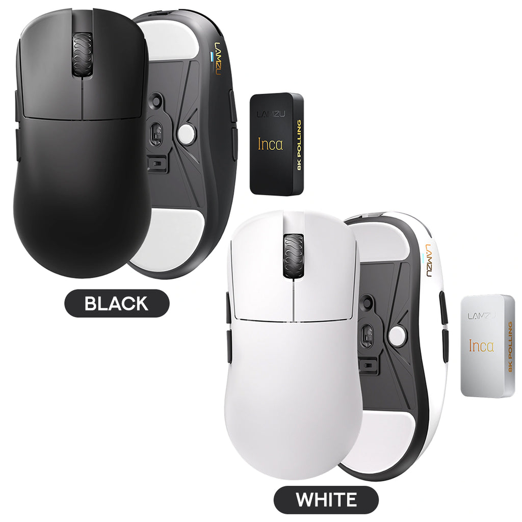 Lamzu INCA 8K Superlight Wireless Gaming Mouse (Black, White) Lamzu INCA 8K Superlight Wireless Gaming Mouse (Black, White)