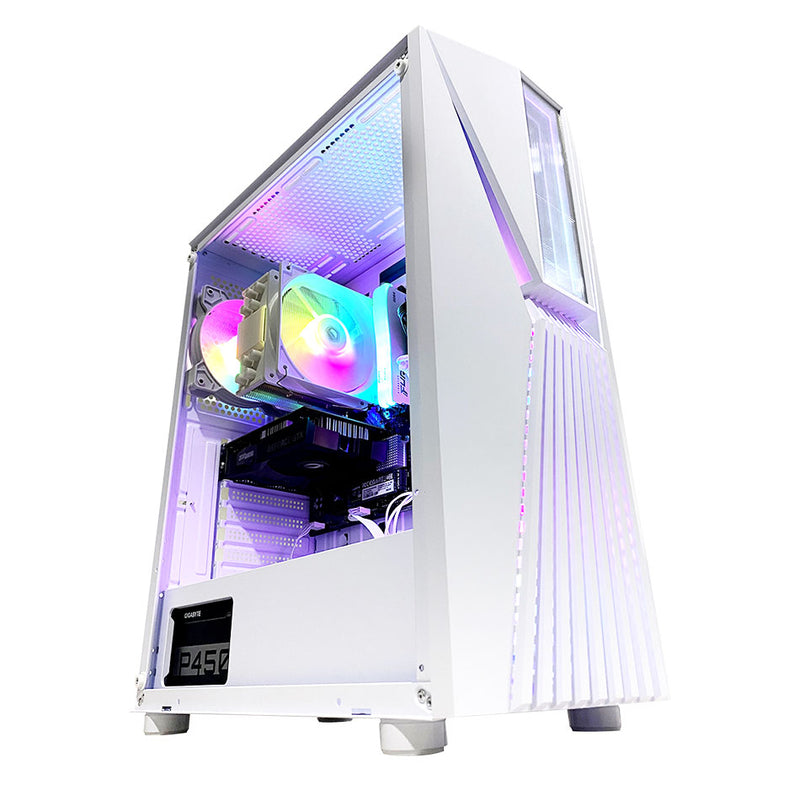 Alpha Vesta Desktop Gaming PC (White) | Intel i5 12400F | 16GB RAM | 500GB SSD | GTX 1650 Windows 11 Pro