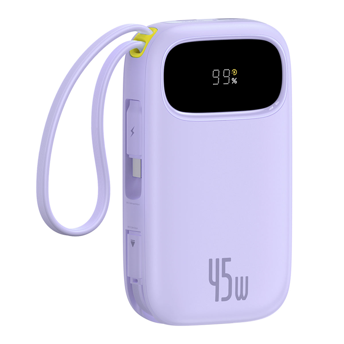 Baseus QPow 3 Digital Display Fast-Charging Power Bank with 2 Built-in USB-C Cable 10000mAh 45W