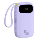 Baseus QPow 3 Digital Display Fast-Charging Power Bank with 2 Built-in USB-C Cable 10000mAh 45W