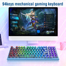E-Yooso Z-94J Tri-Mode RGB 94-Keys Hot-Swappable Mechanical Keyboard Cystal Blue