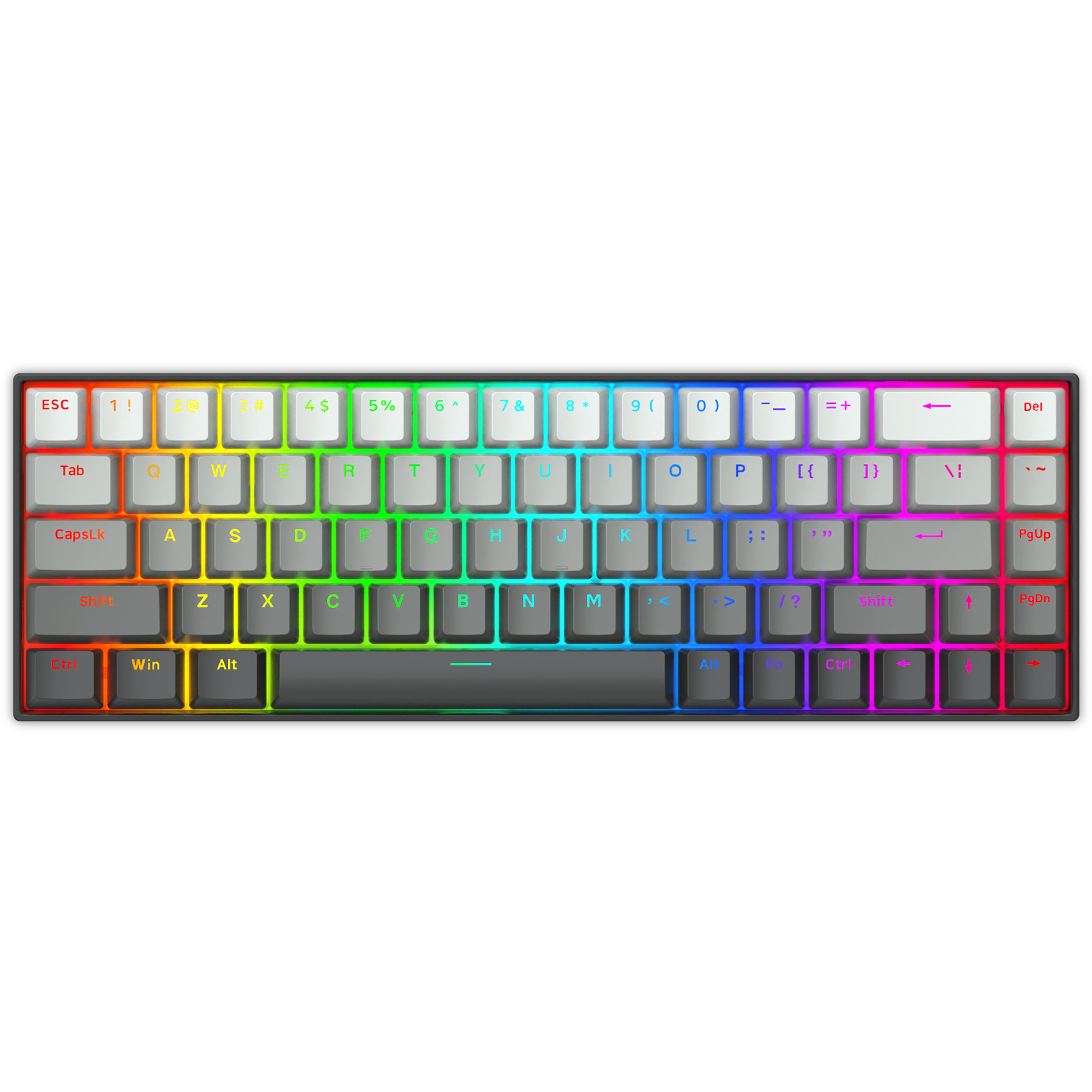 E-Yooso HZ-68 RGB 68-Keys Hot-Swappable Mechanical Keyboard Gradient Grey | DataBlitz