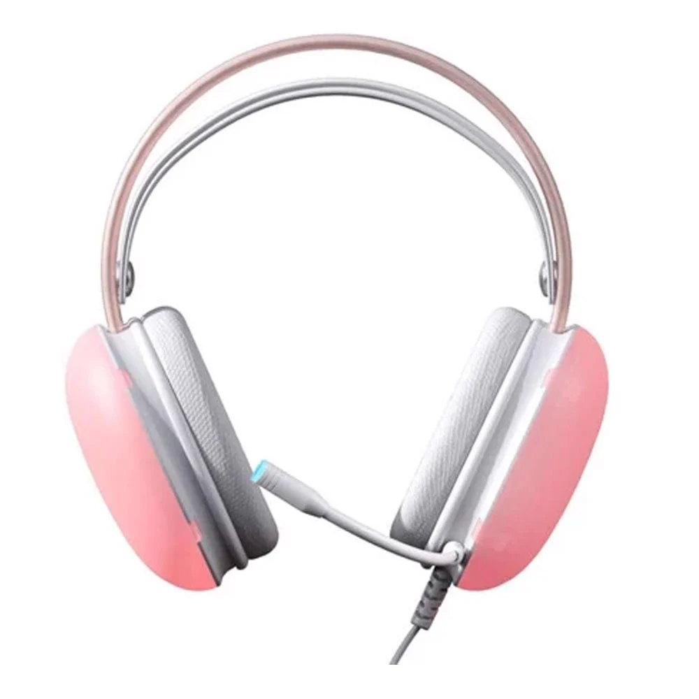 Pink gaming online earphones