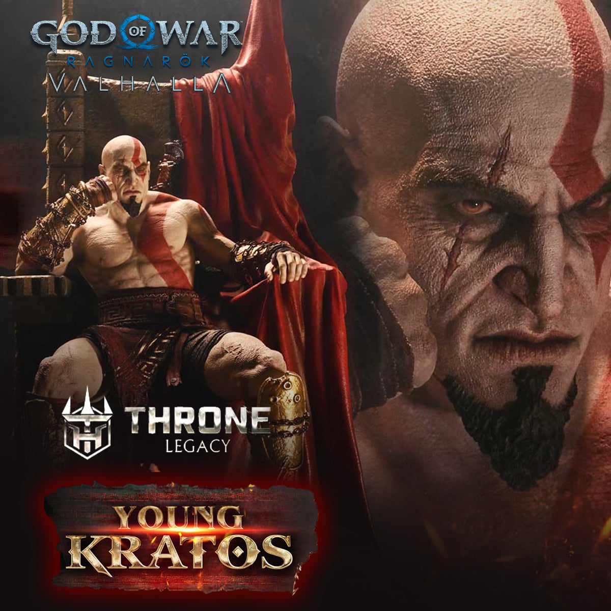Throne Legacy God of War: Ragnarok Young Kratos