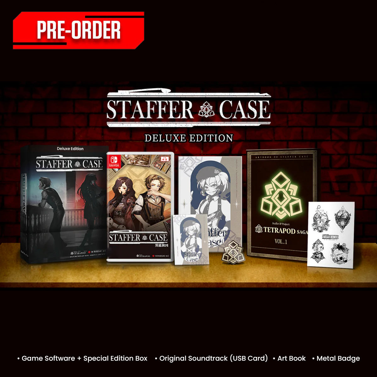 Nintendo Switch Staffer Case Deluxe Edition Switch NEW Staffer Case A Supernatural Mystery Adventure Deluxe