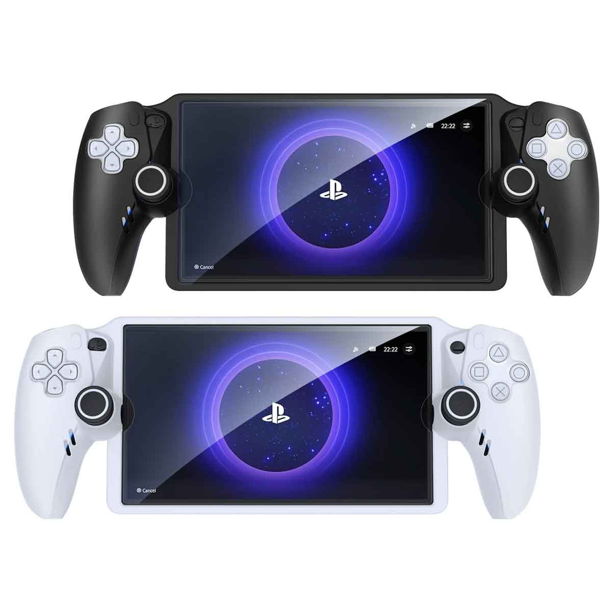 IINE Silicone Protective Case For Playstation Portal (Black, White)