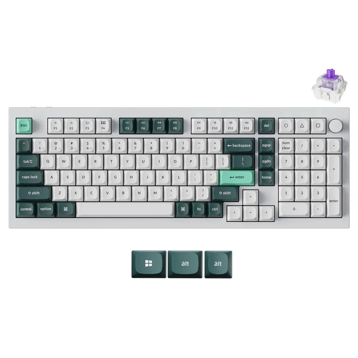 Keychron Q5 HE QMK 96% Fully Assembled Knob RGB Backlight Hot-Swappable Wireless Magnetic Switch