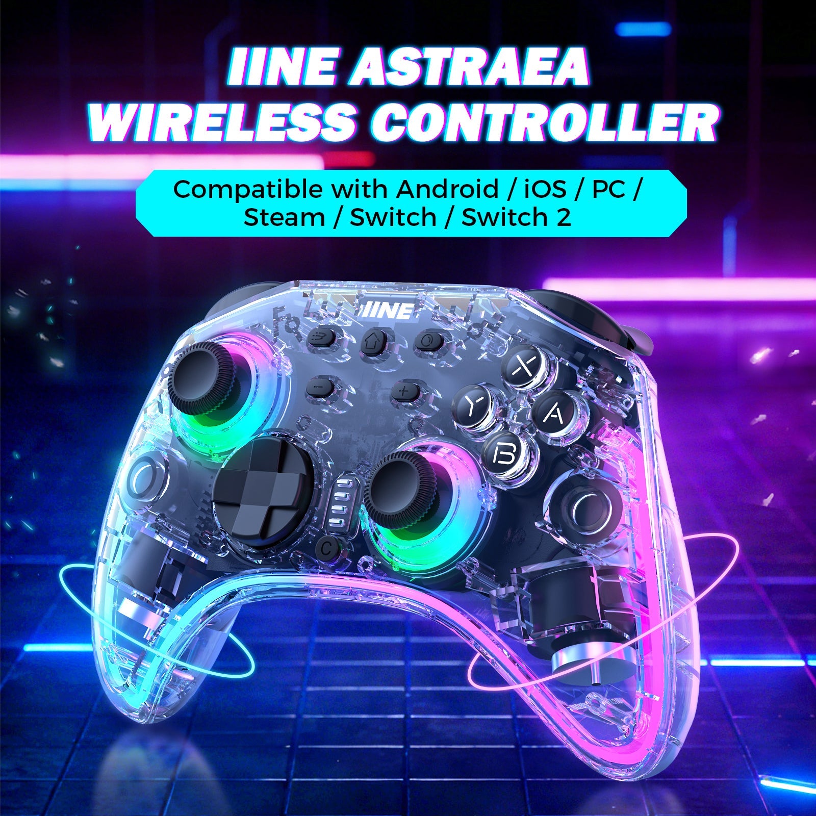 IINE Astraea Transparent Wireless Controller for NS / NS2 (L1260)