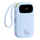 Baseus QPow 3 Digital Display Fast-Charging Power Bank with 2 Built-in USB-C Cable 10000mAh 45W