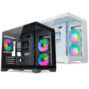 Tecware VX90M MATX Dual Tempered Glass Panoramic PC Case | DataBlitz