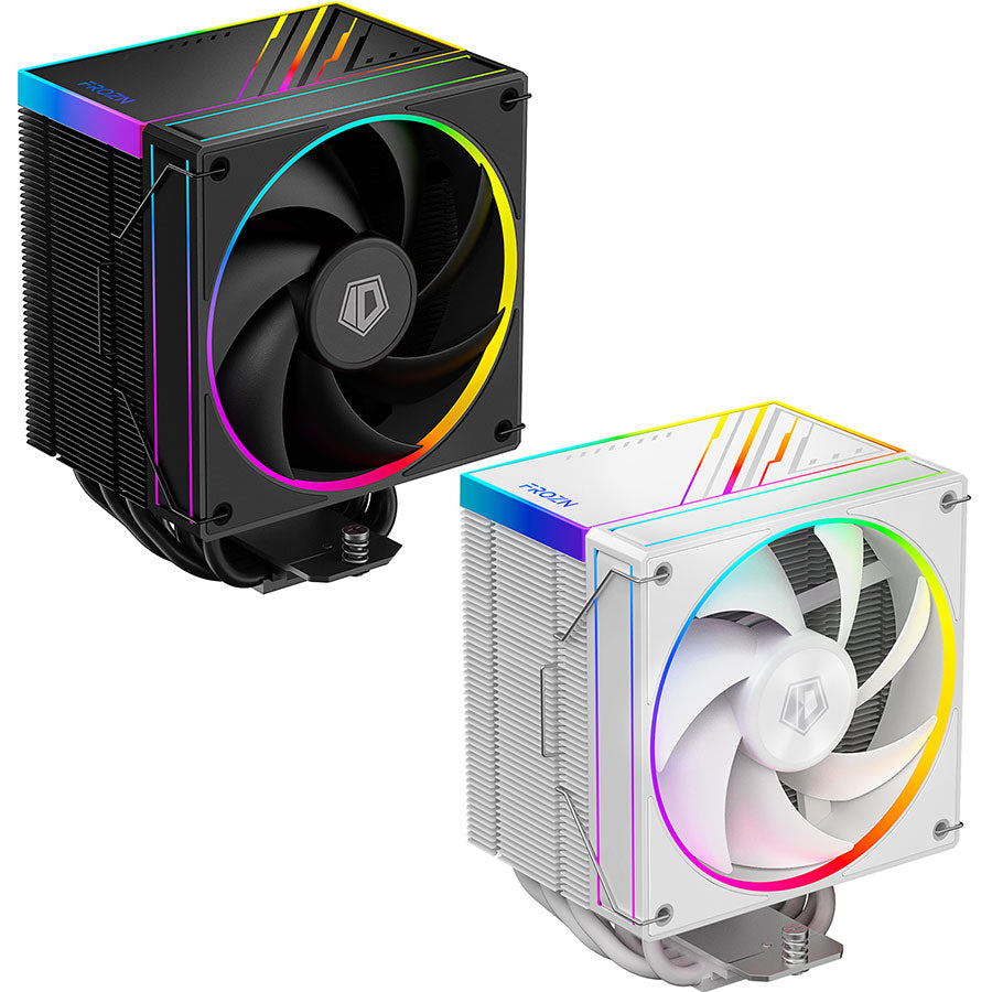 ID-Cooling Frozn A610 ARGB 6 Heatpipe 120mm 4Pin PWM/5V 3Pin CPU Cooler (Black, White)