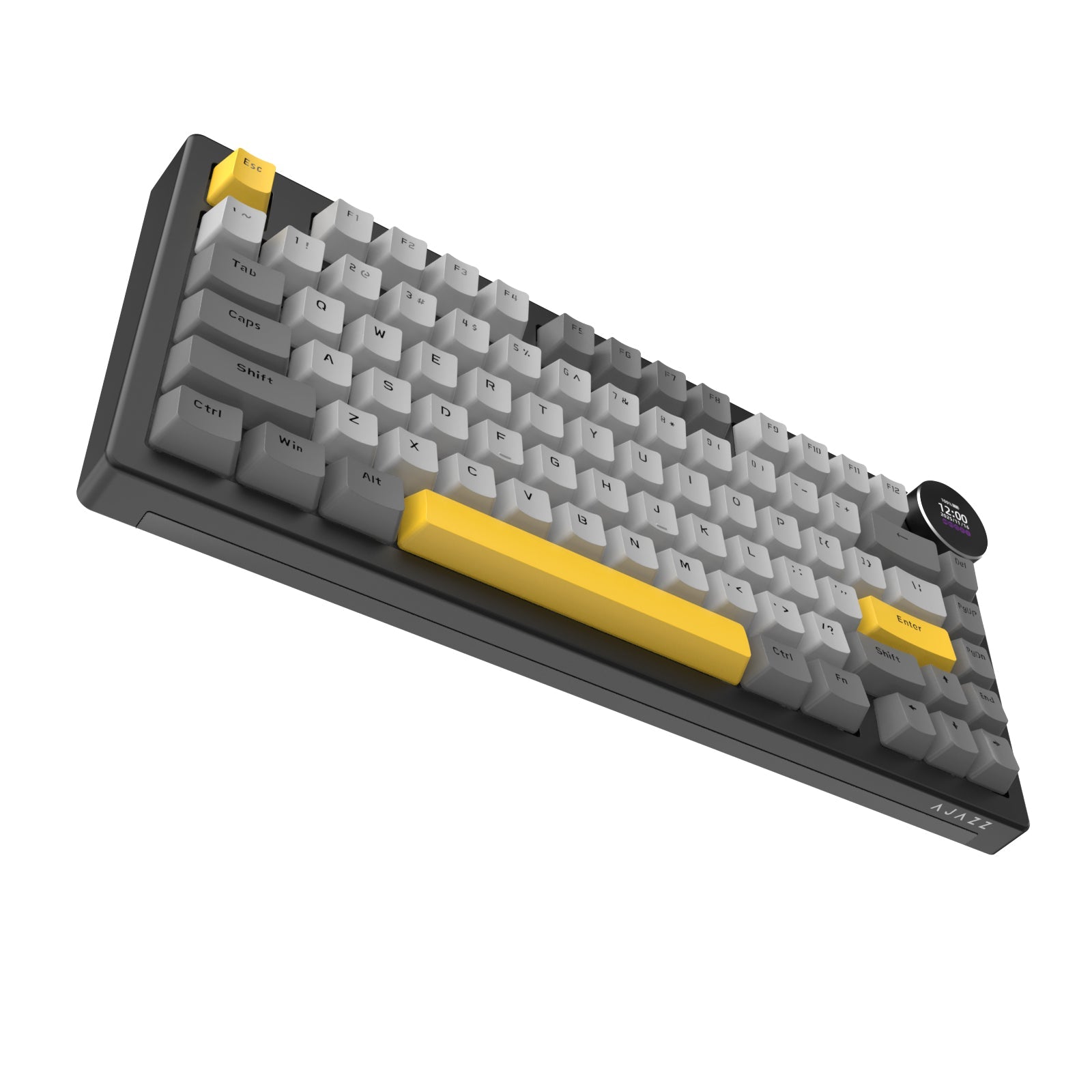 Ajazz AK820 V2 RGB Tri-Mode Mechanical Keyboard (Black/Grey/Yellow)