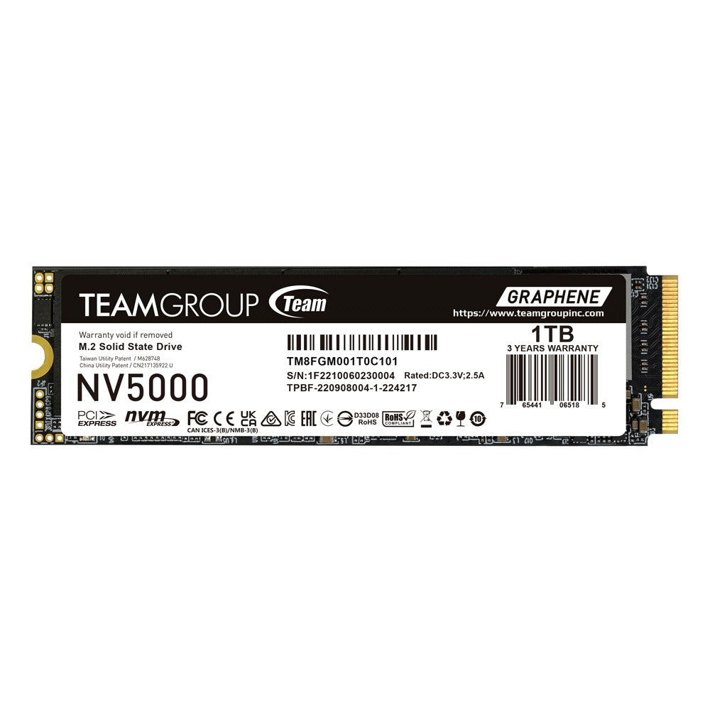 TeamGroup NV5000 1TB M.2 PCIe 4.0 x4 SSD (TM8FGM001T0C101)