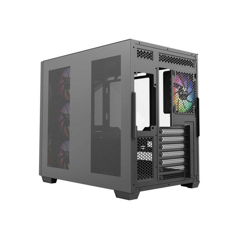 XYZ Qubex ATX PC Case with 4 Pre-Installed 120mm Pulsar ARGB Fans
