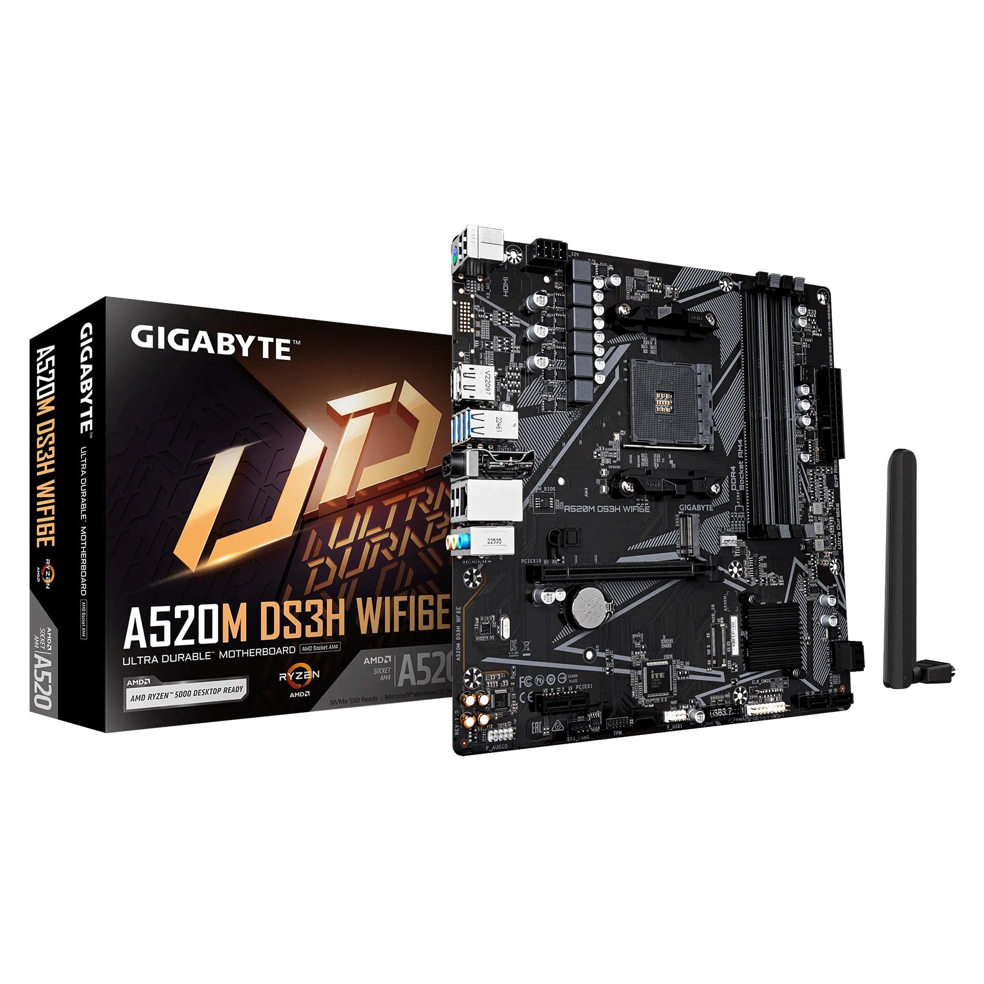 Gigabyte A520M DS3H WiFi6E DDR4 AMD UD Motherboard