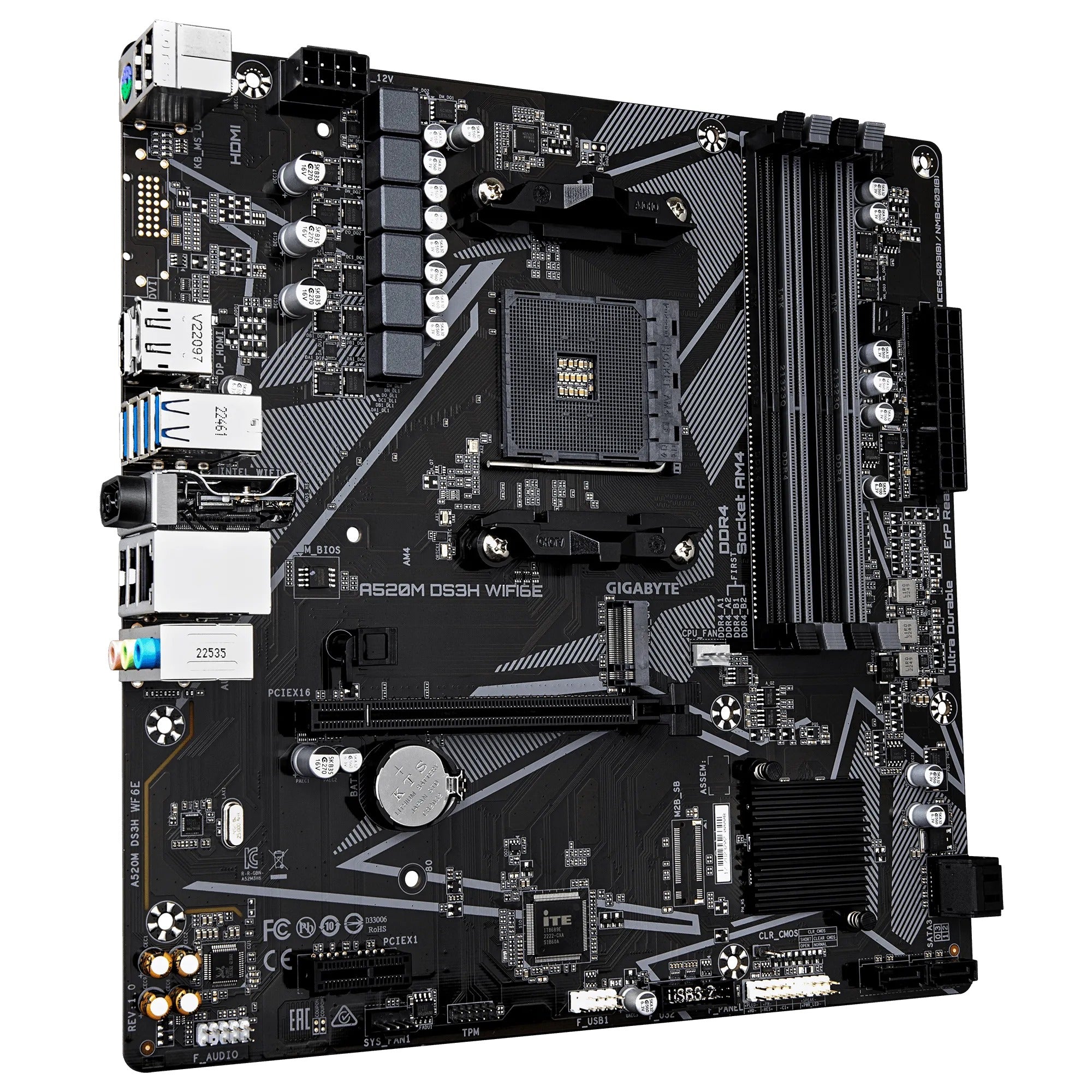 Gigabyte A520M DS3H WiFi6E DDR4 AMD UD Motherboard
