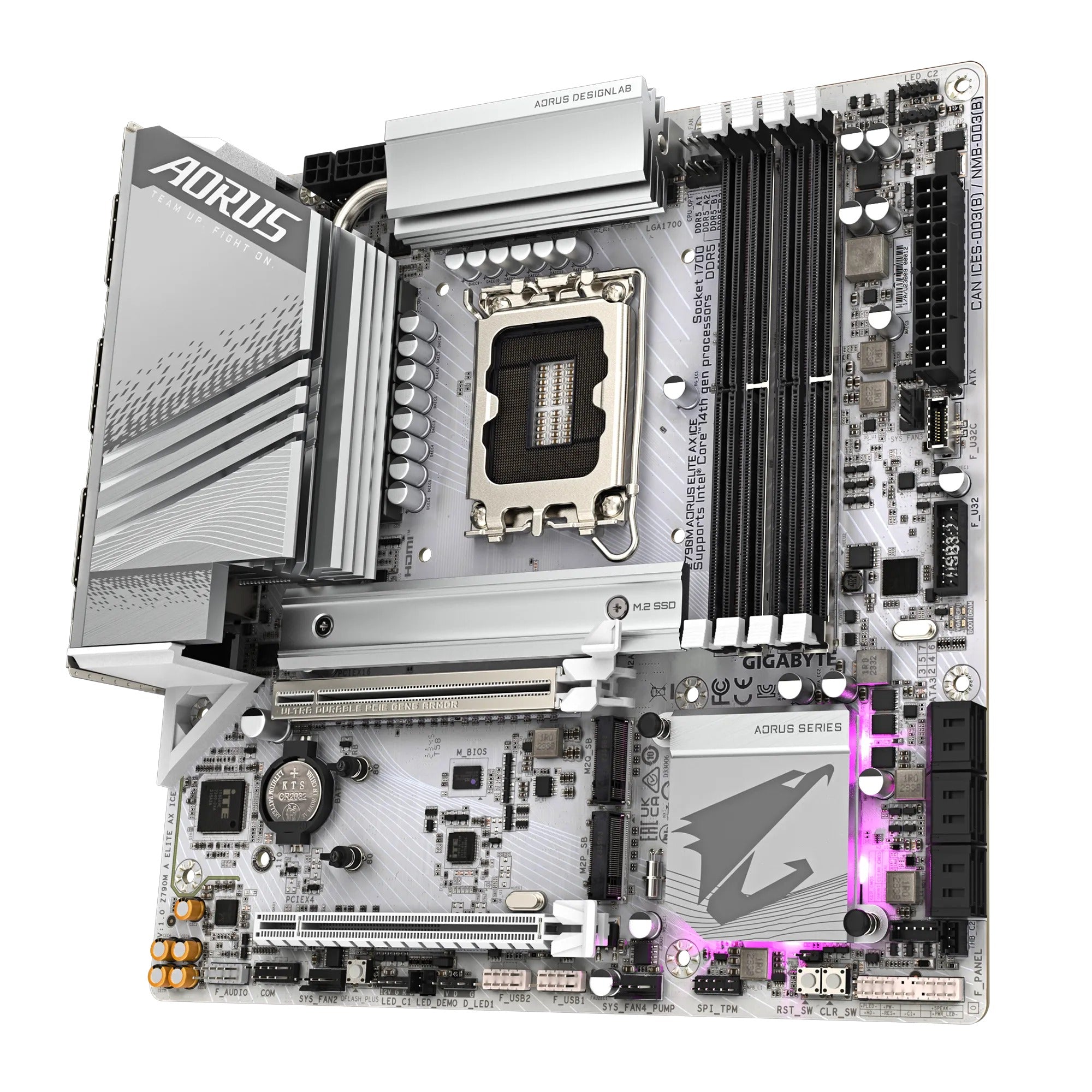 Gigabyte Z790M Aorus Elite AX Ice Gaming Motherboard