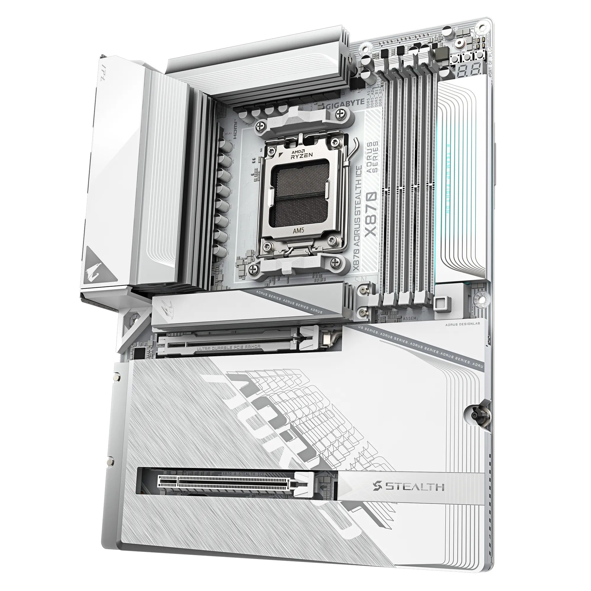 Gigabyte X870 Aorus Stealth Ice DDR5 AMD Gaming Motherboard