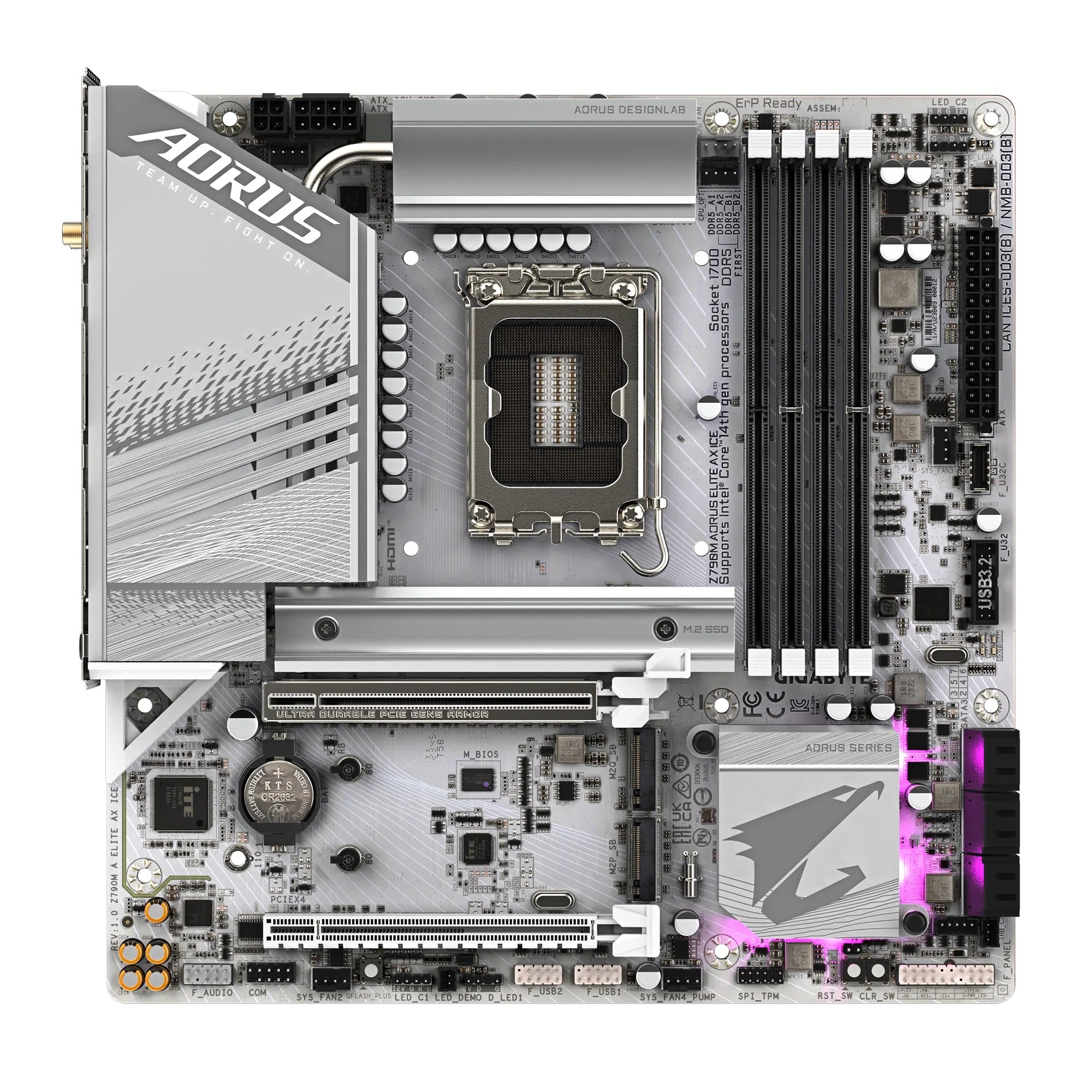 Gigabyte Z790M Aorus Elite AX Ice Gaming Motherboard
