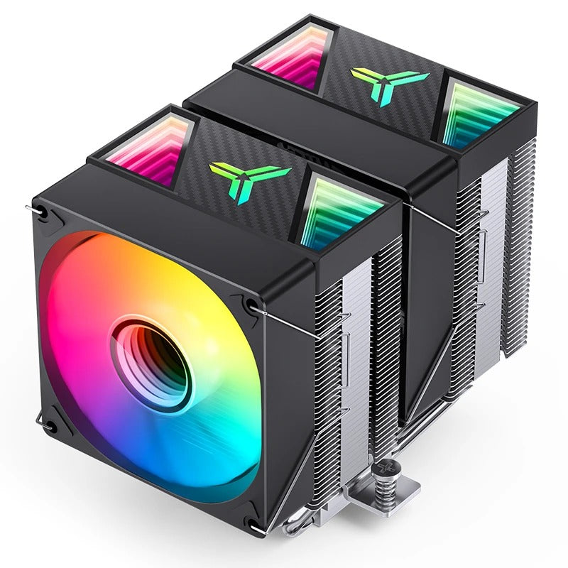 Jonsbo CR-1400 DV2 ARGB Silent Series 90MM Dual-Fan / Dual-Tower CPU Cooler (Black)