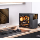 Jonsbo D31 Mesh M-ATX Computer Case (Black, White) + Jonsbo DS8 8" Display Secondary Screen (Black, White)