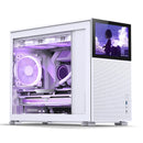 Jonsbo D31 Mesh M-ATX Computer Case (Black, White) + Jonsbo DS8 8" Display Secondary Screen (Black, White)