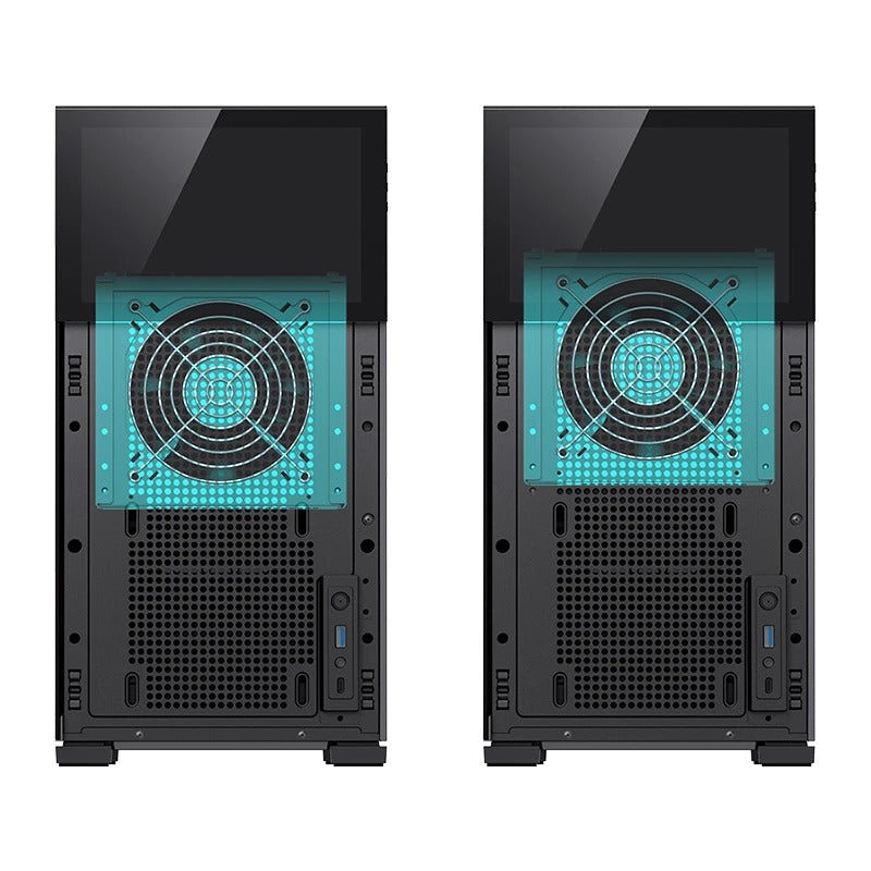 Jonsbo D41 Mesh ATX Computer Case (Black, White) + Jonsbo DS8 8" Display Secondary Screen