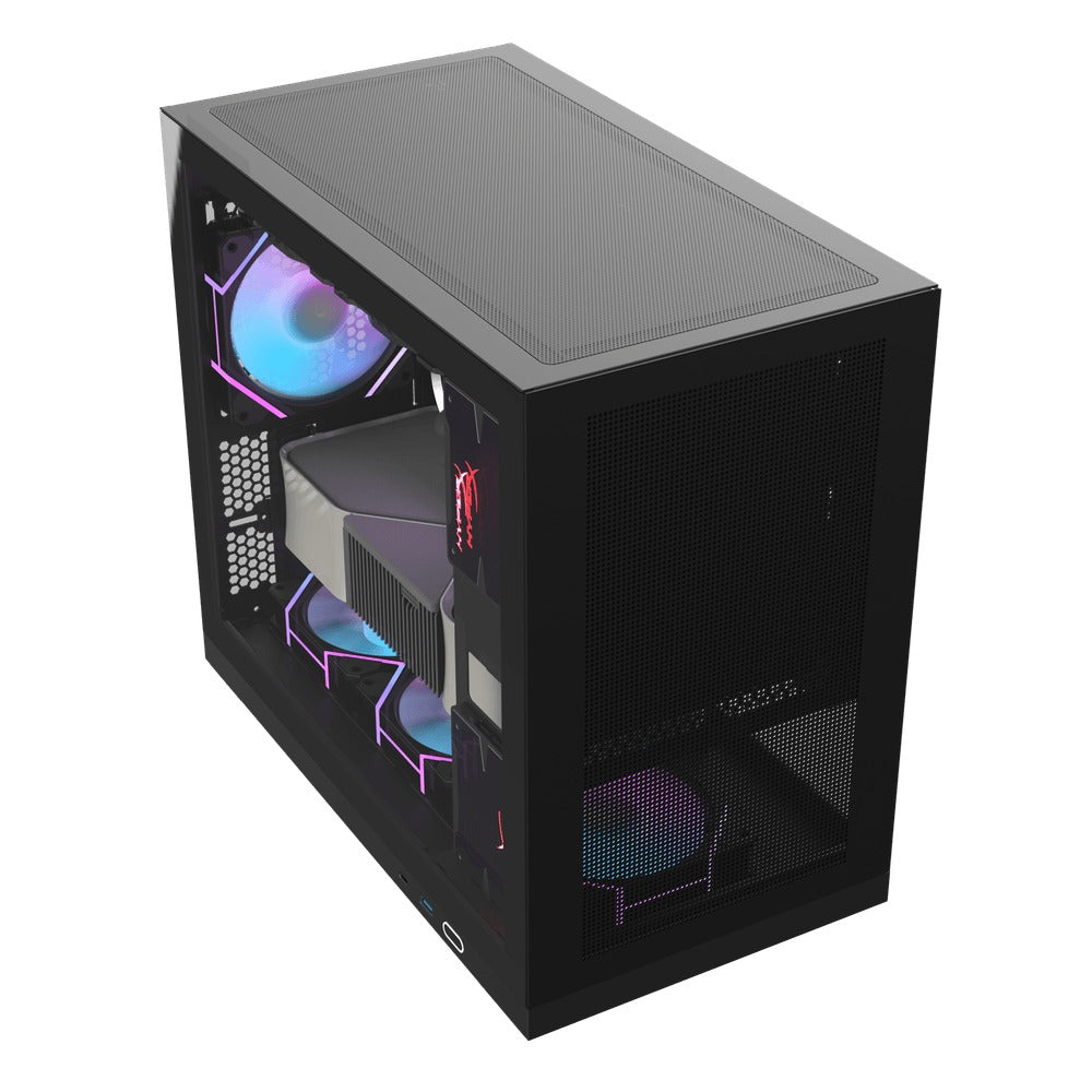 DarkFlash DS210 Luxury M-ATX Tempered Glass Side Panel PC Case