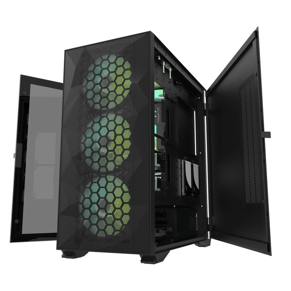Darkflash DLX21 Mesh EATX PC Case (Black, White)