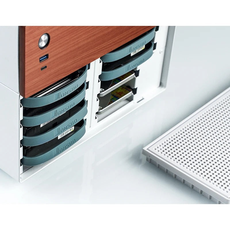 Jonsbo N4 NAS Computer Case (Black, White)