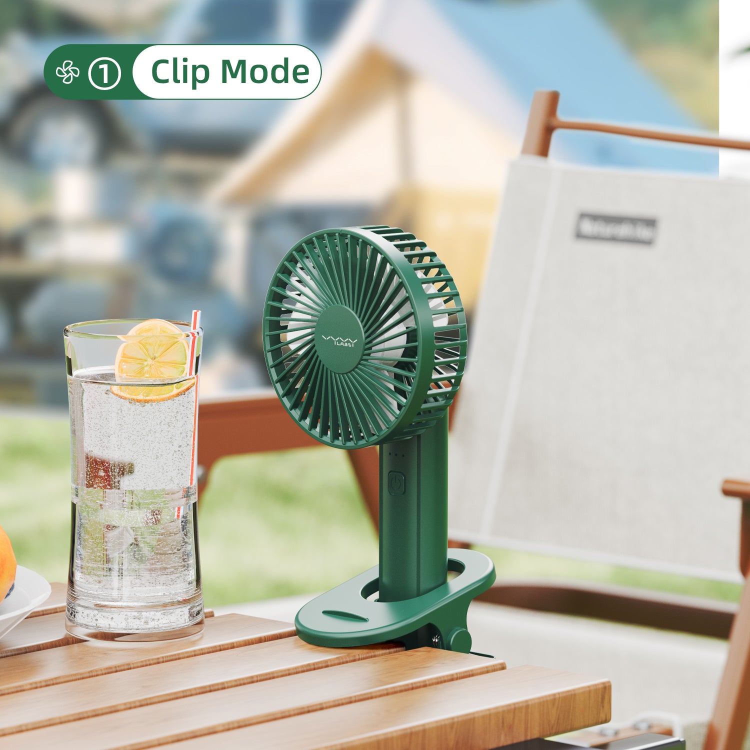 Vyvylabs D02 Handheld Foldable Clip Fan (White) (VKD02-WH)