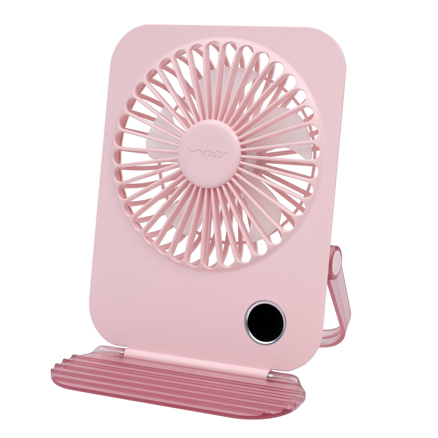 Vyvylabs D11 Mini Foldable Desktop Fan (White, Pink)