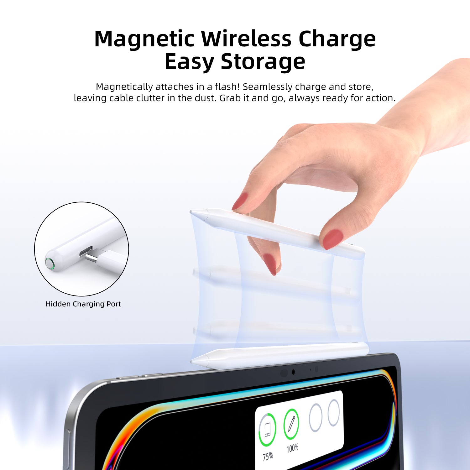 Vyvylabs Myoshu Pro Wireless Charging Capacitive Stylus Pen Active + Wireless Version