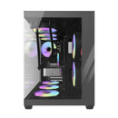 DarkFlash C285P V2 Tempered Glass Side Panel Dual Chamber Luxury ATX PC Case