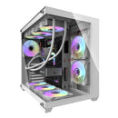 DarkFlash C285P V2 Tempered Glass Side Panel Dual Chamber Luxury ATX PC Case