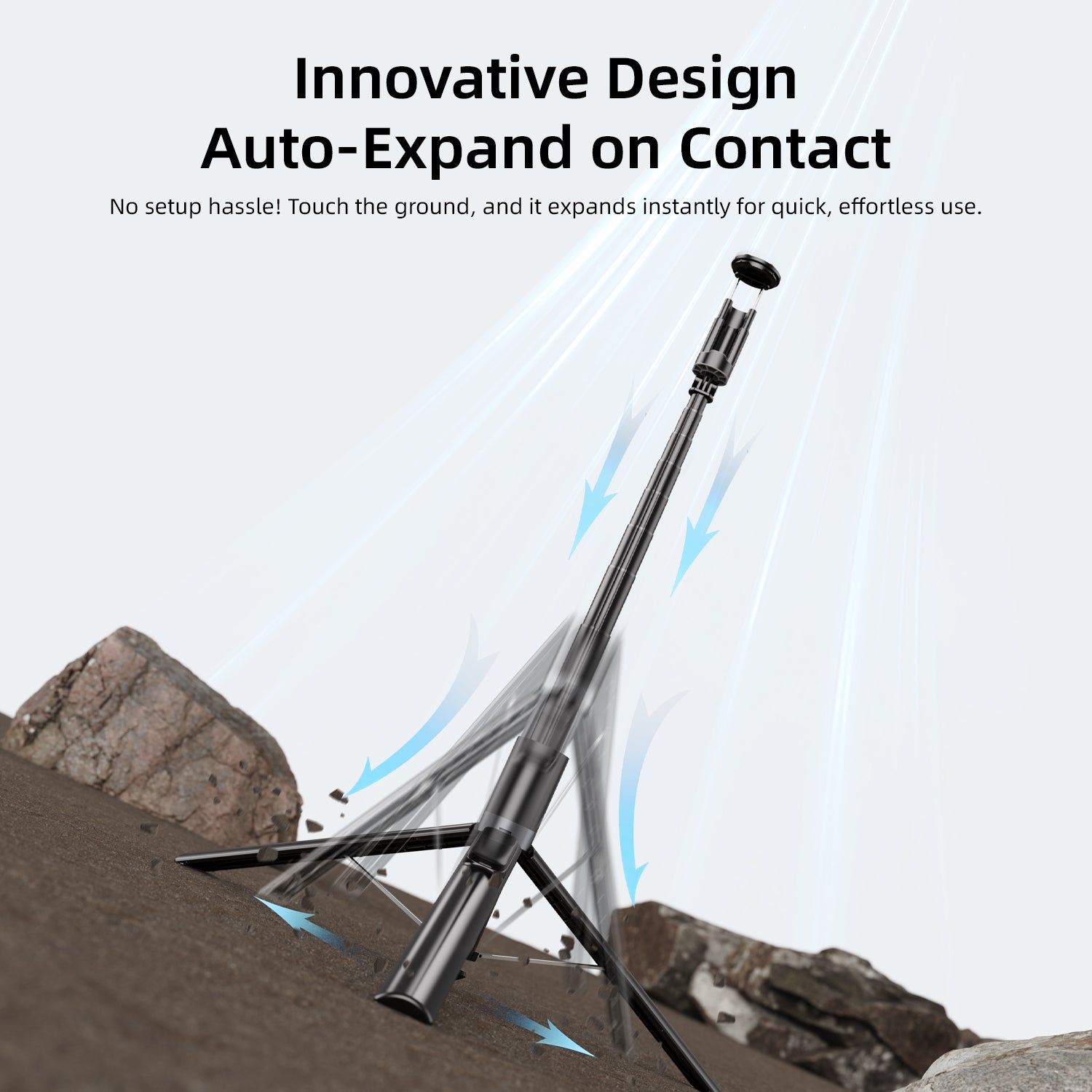 Vyvylabs ZipPop Selfie Stick Tripod (Black) (VBDP02-BK)