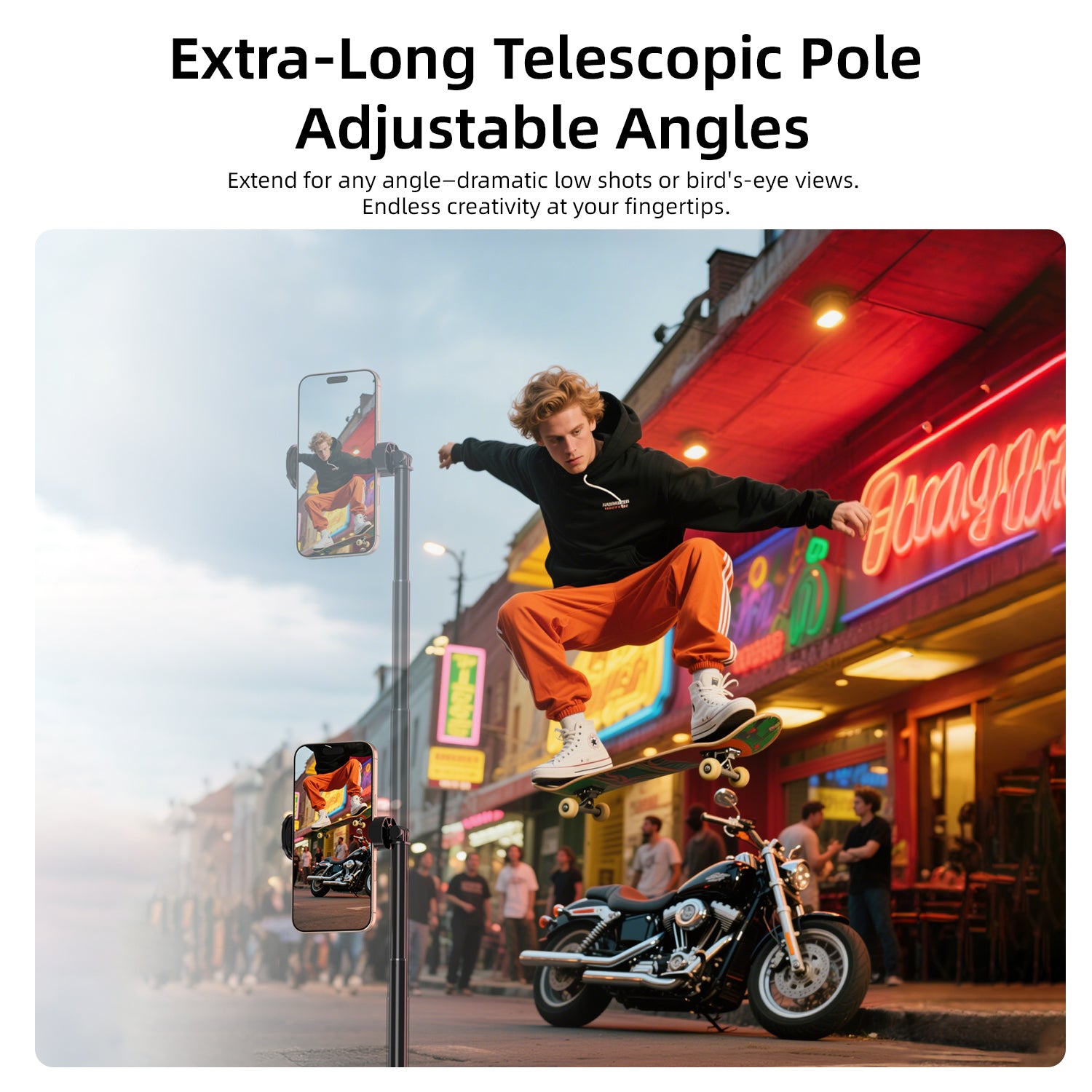 Vyvylabs ZipPop Selfie Stick Tripod (Black) (VBDP02-BK)