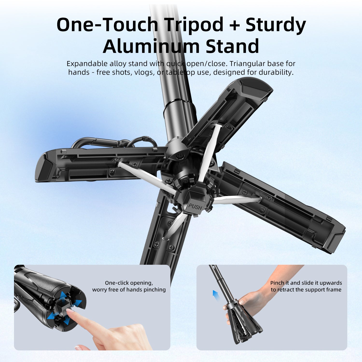 Vyvylabs Palm Super Mini Multifunctional Selfie Stick (Black)