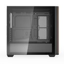 DarkFlash DS900WS Luxury ATX Front Wood Style Panoramic Side Glass Panel PC Case (Black, White)