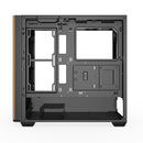 DarkFlash DS900WS Luxury ATX Front Wood Style Panoramic Side Glass Panel PC Case (Black, White)