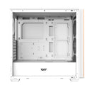 DarkFlash DS900WS Luxury ATX Front Wood Style Panoramic Side Glass Panel PC Case (Black, White)