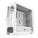 DarkFlash DS900WS Luxury ATX Front Wood Style Panoramic Side Glass Panel PC Case (Black, White)