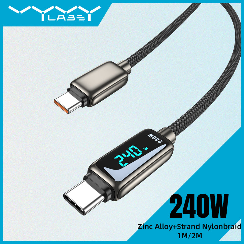 Vyvylabs ThunderBird Smart Charge 240W Display Cable Type-C to Type-C