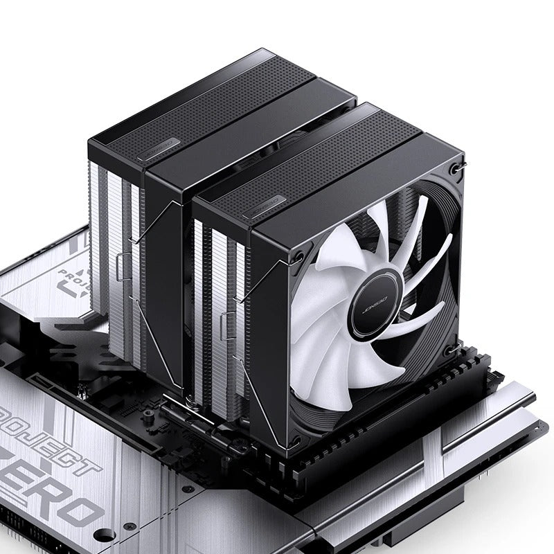 Jonsbo CB80 ARGB Dual-Tower CPU Cooler (Black, White)