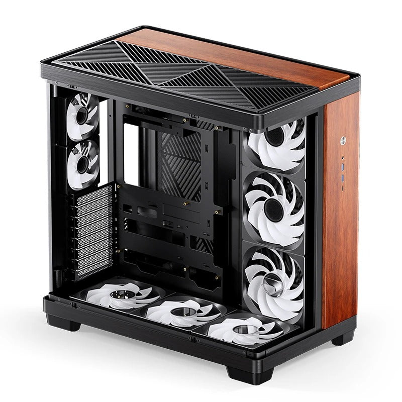 Jonsbo TK-4 Wood ATX Separated Cabinet Computer Case (Black)